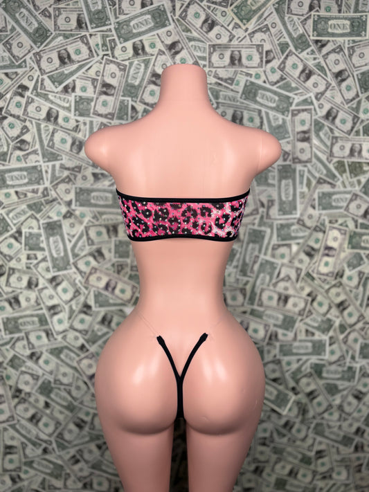 Tube Top Set - Pink / Black