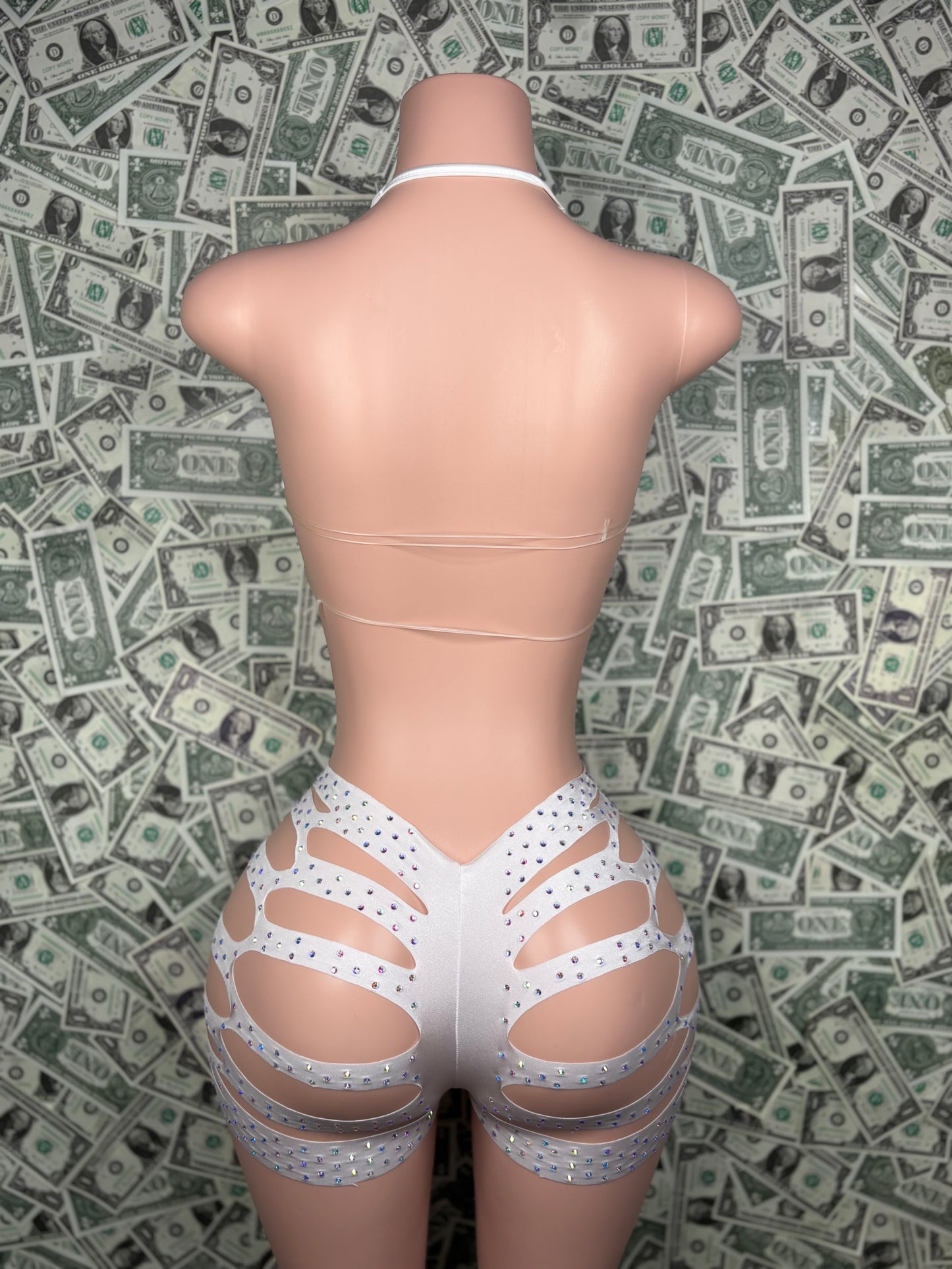 Star Cut Shorts - White
