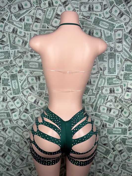 Star Cut Shorts - Green