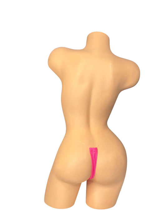Hot Pink Clear String Thong