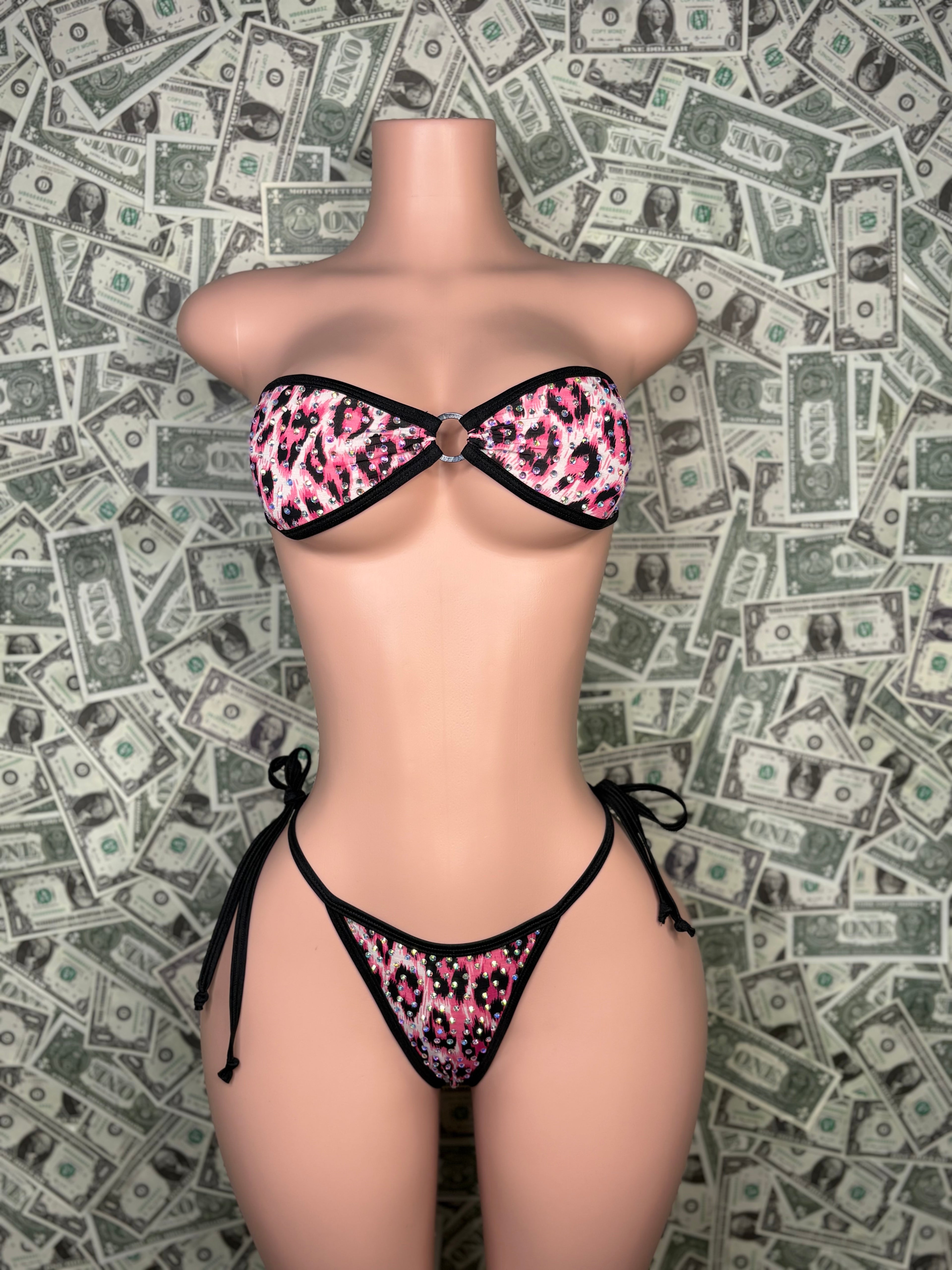 Tube Top Set - Pink/Blk