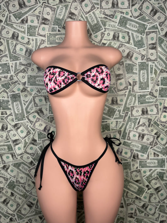 Tube Top Set - Pink/Blk