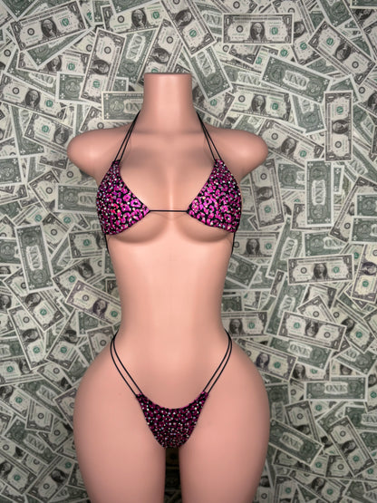 Pink/Blk Animal Bikini