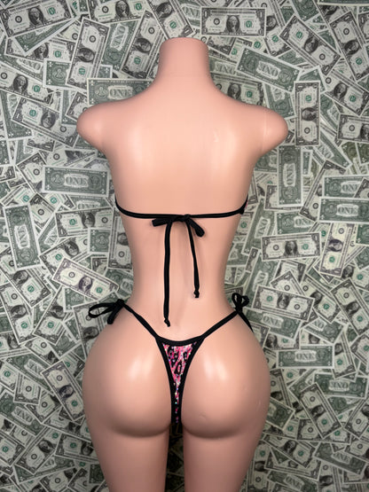 Tube Top Set - Pink/Blk