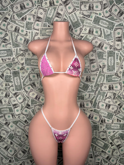 Lv Solid Bikini Set