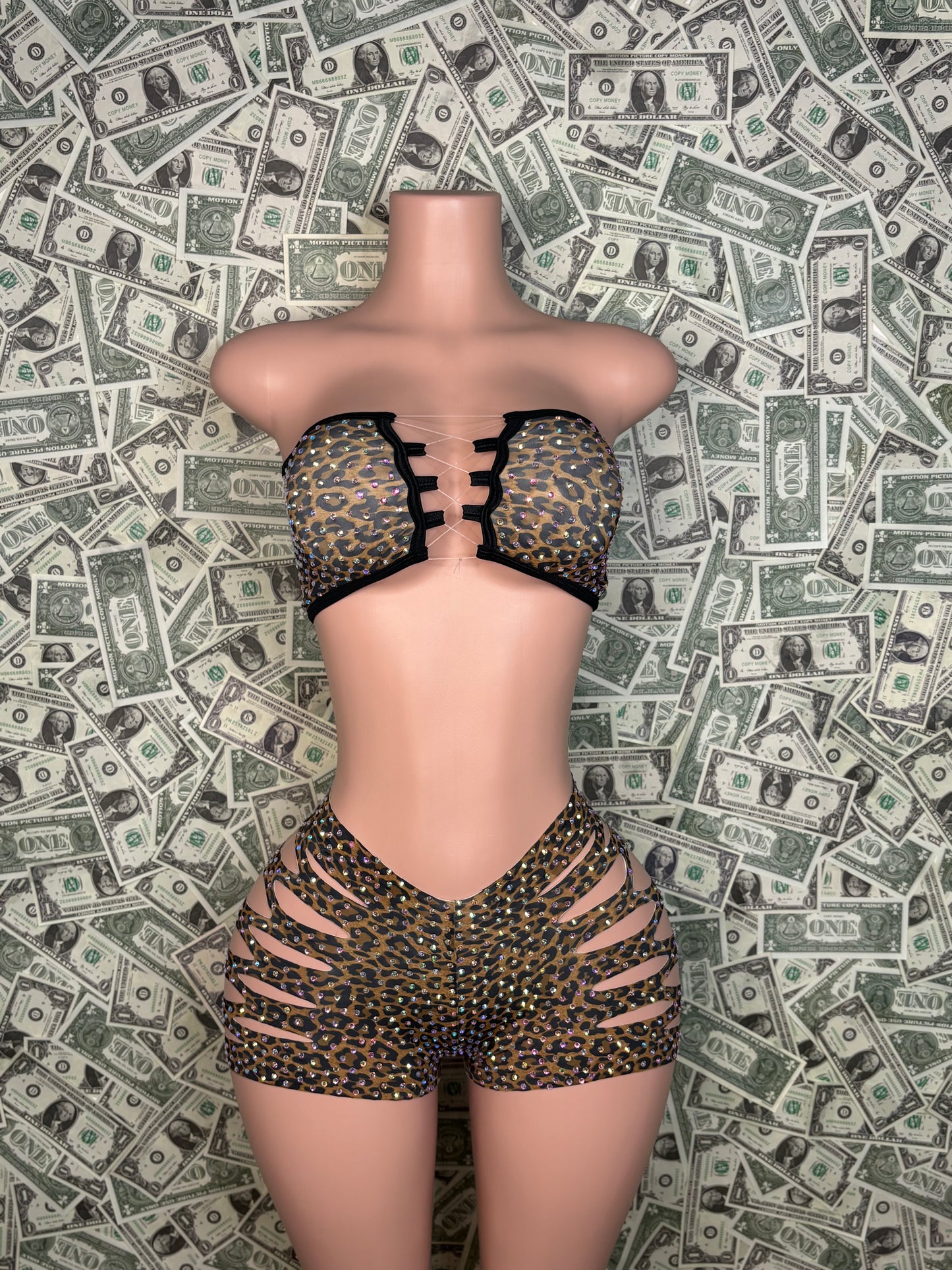 Cheetah Cut Short Set