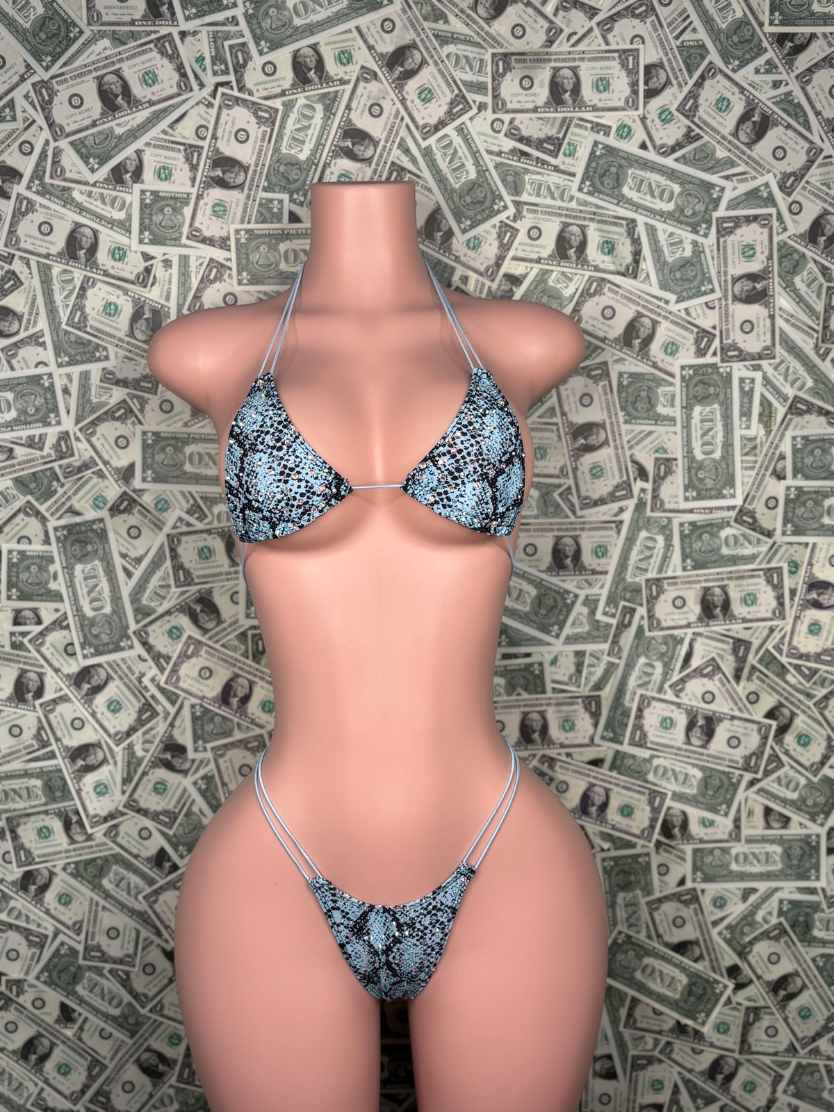 Baby Blue Snake Bikini