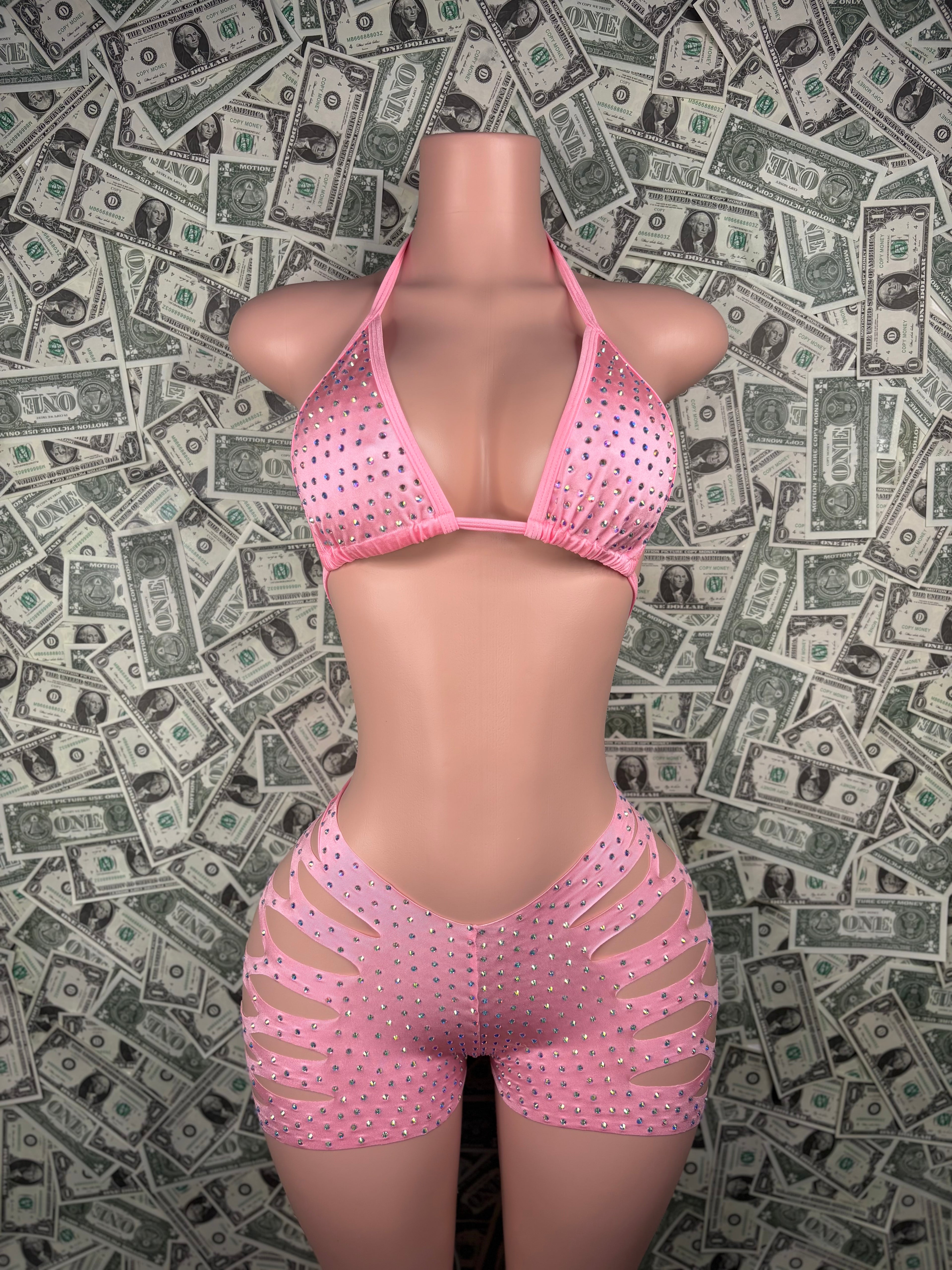 Bikini Cut Shorts - Baby Pink