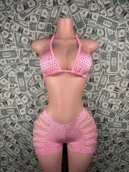 Bikini Cut Shorts - Baby Pink
