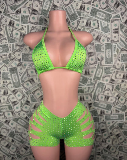 Neon Green Short Set