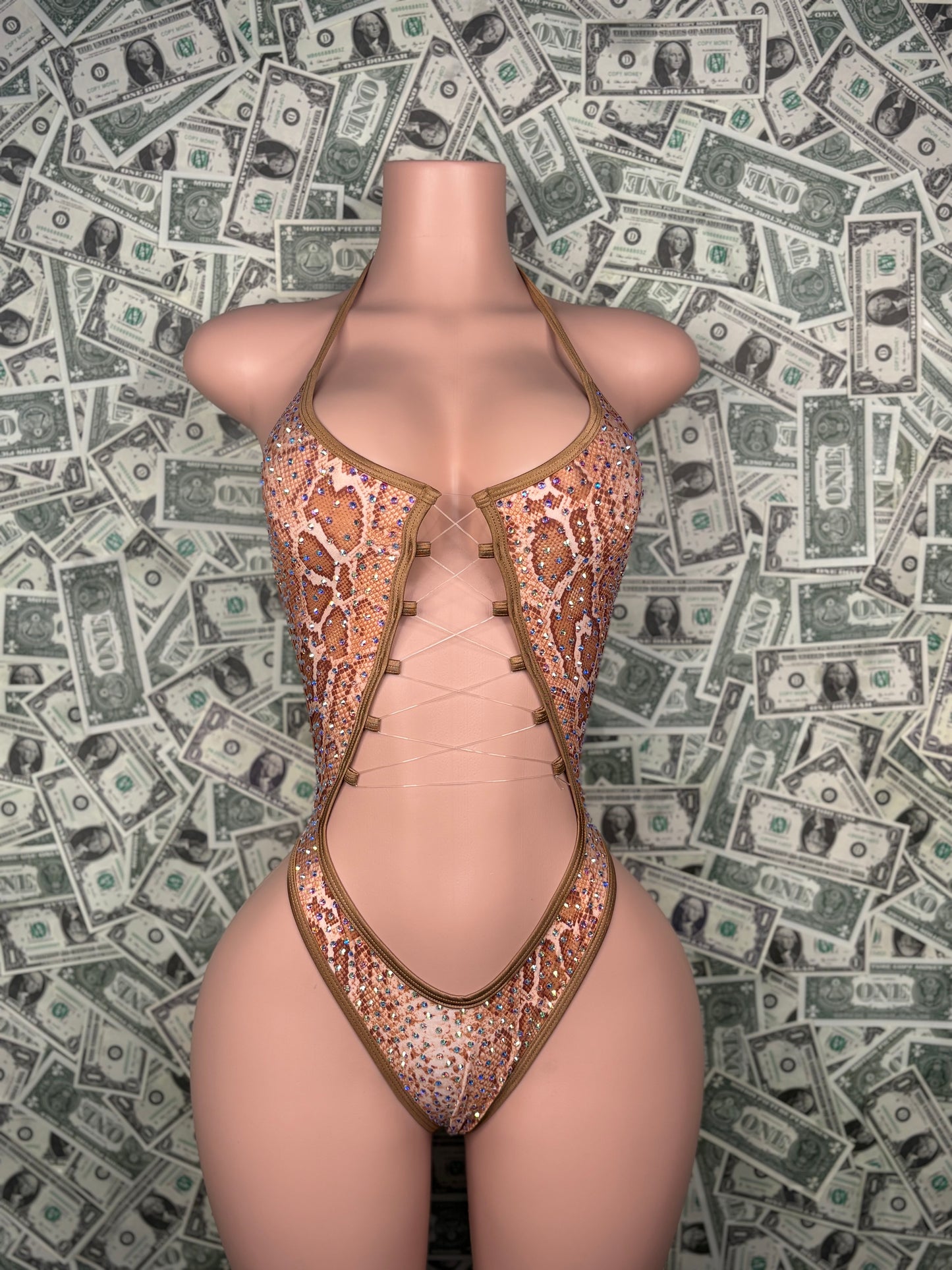 Crossbody One Piece - Snake Skin