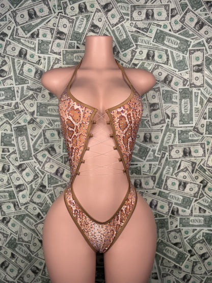 Crossbody One Piece - Snake Skin