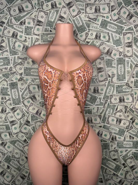Crossbody One Piece - Snake Skin