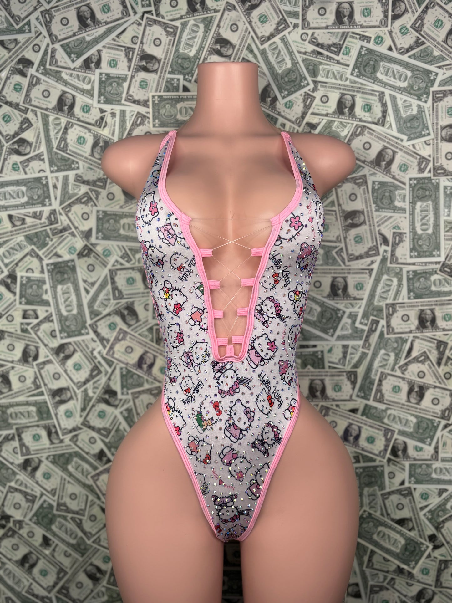 V Cut One Piece - Hello Kitty