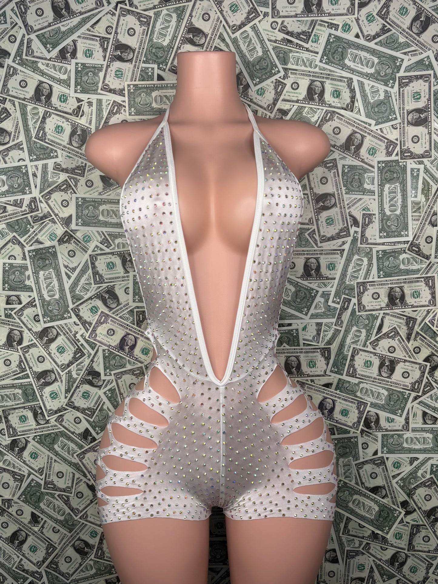 Bodysuit Cut Shorts - White