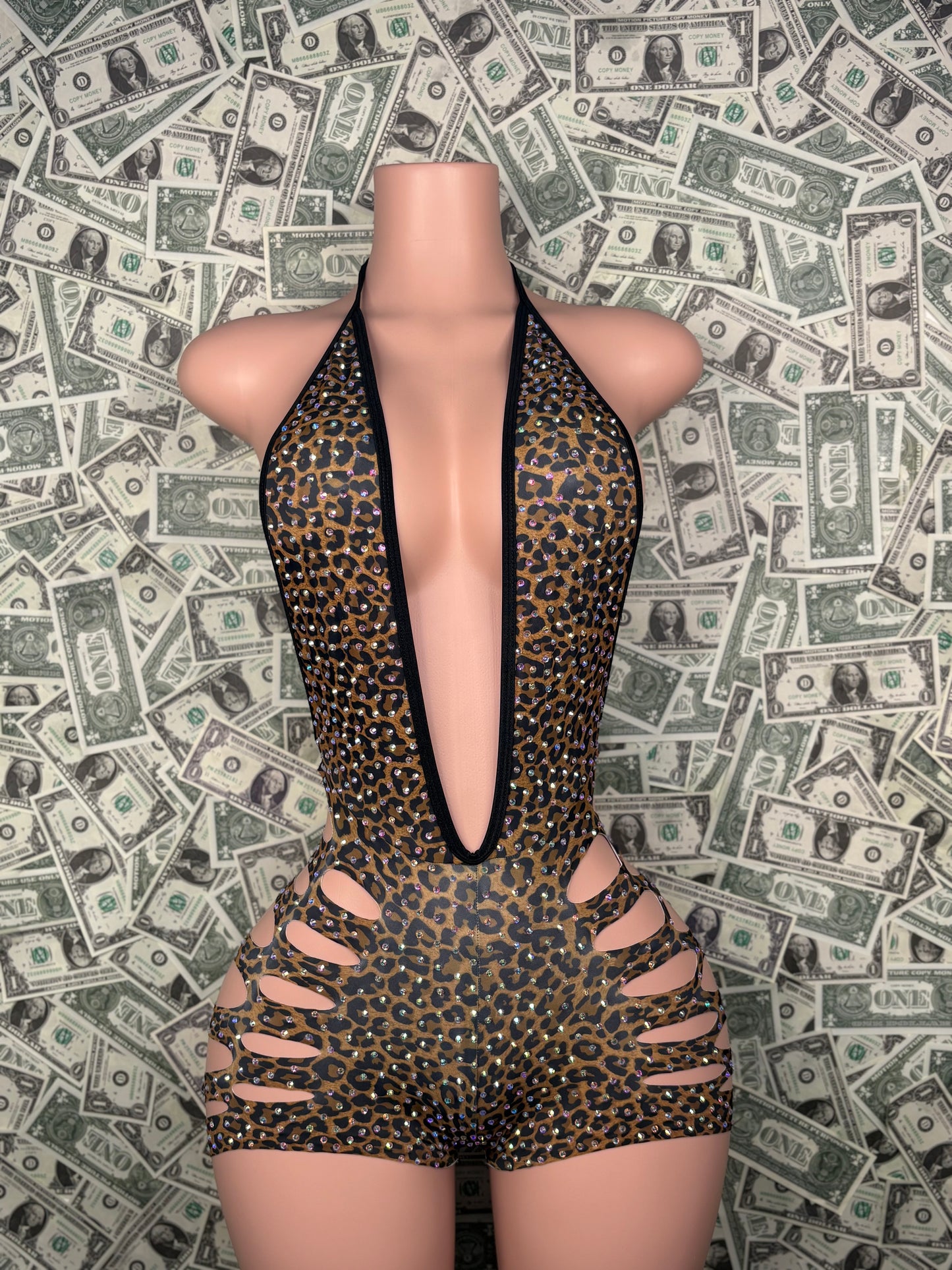 Bodysuit Cut Shorts - Cheetah