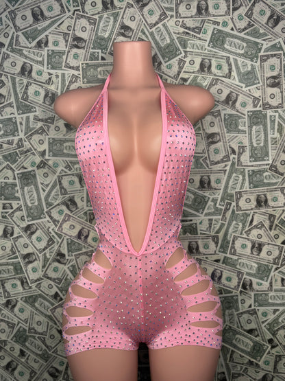 Bodysuit Cut Shorts - Baby Pink