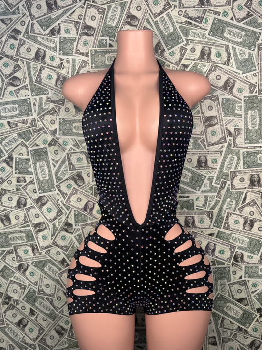 Bodysuit Cut Shorts - Black