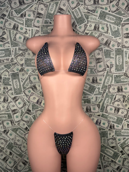 Microkini - Blk Snakeskin