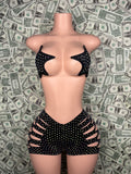 Star Cut Shorts - Black