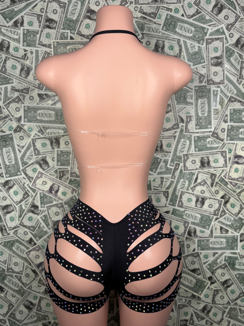 Star Cut Shorts - Black