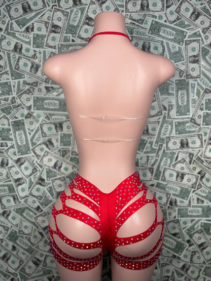 Star Cut Shorts - Red