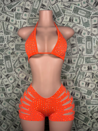 Cut Shorts - Orange