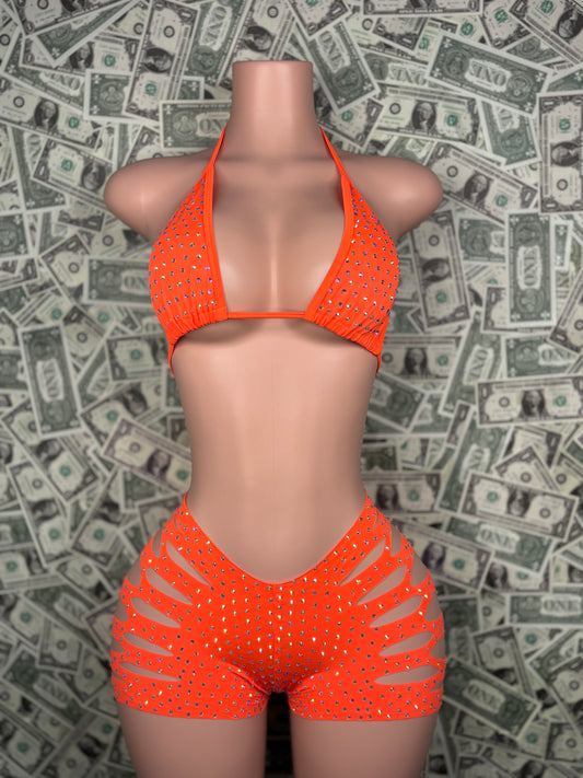 Cut Shorts - Orange
