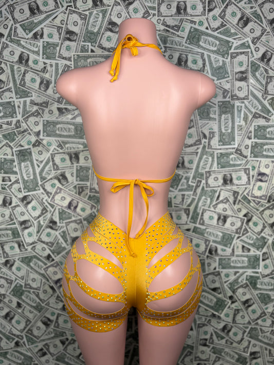 Cut Shorts - Golden Yellow