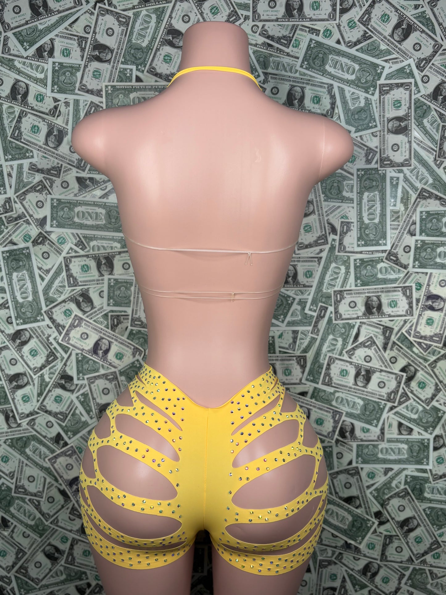 Star Cut Shorts - Yellow