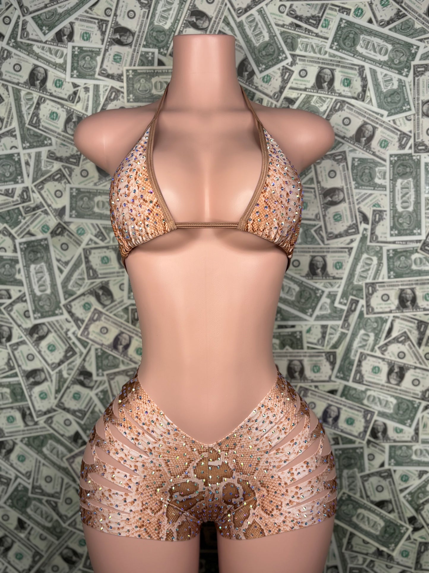 Cut Shorts - Snake Skin