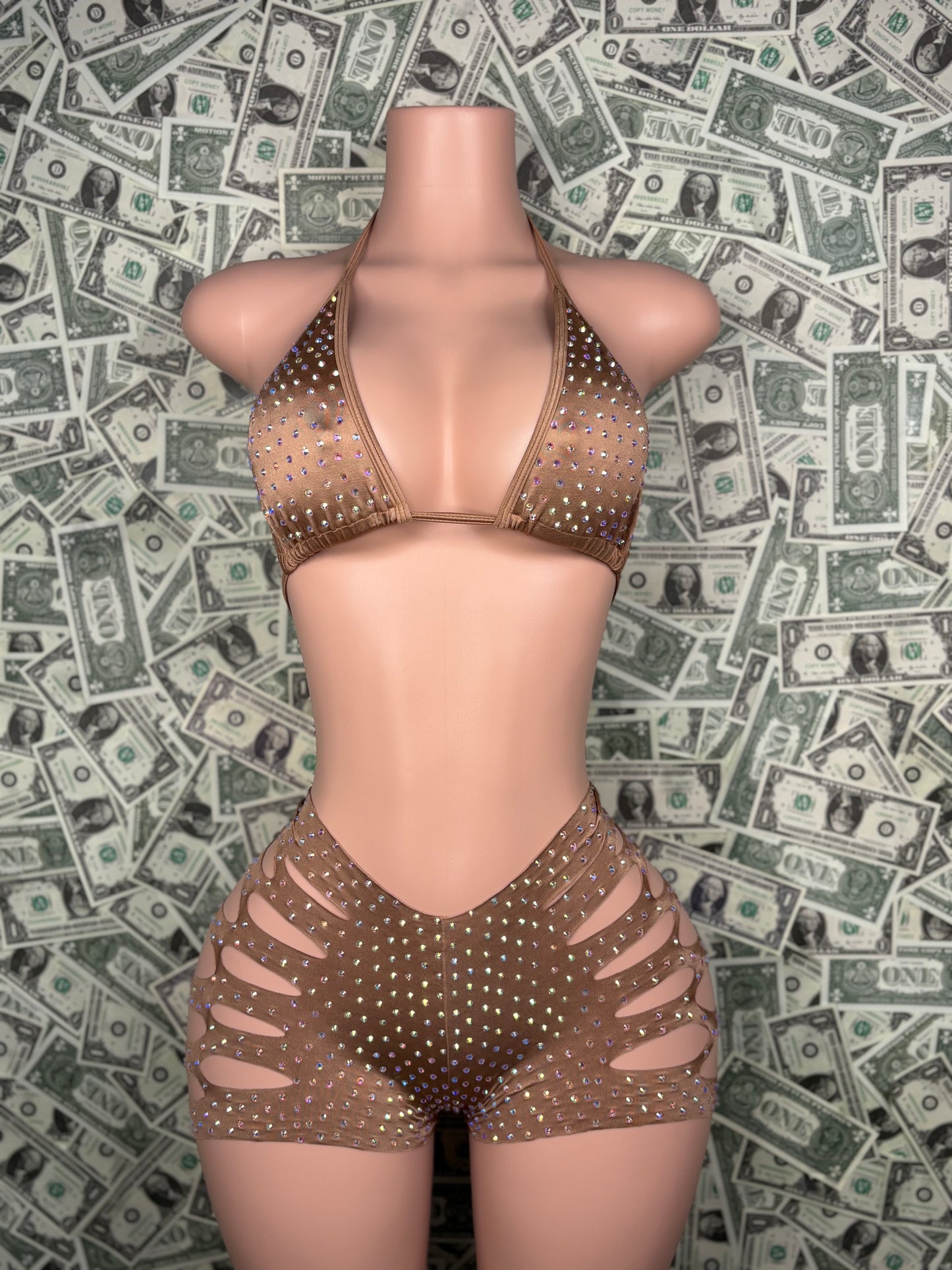 Cut Shorts - Golden Nude