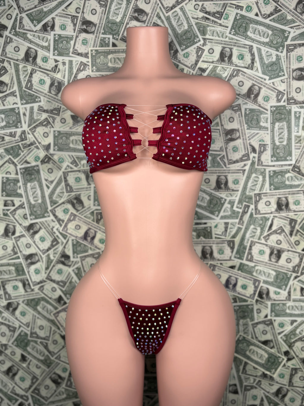 Tube Top Set - Maroon
