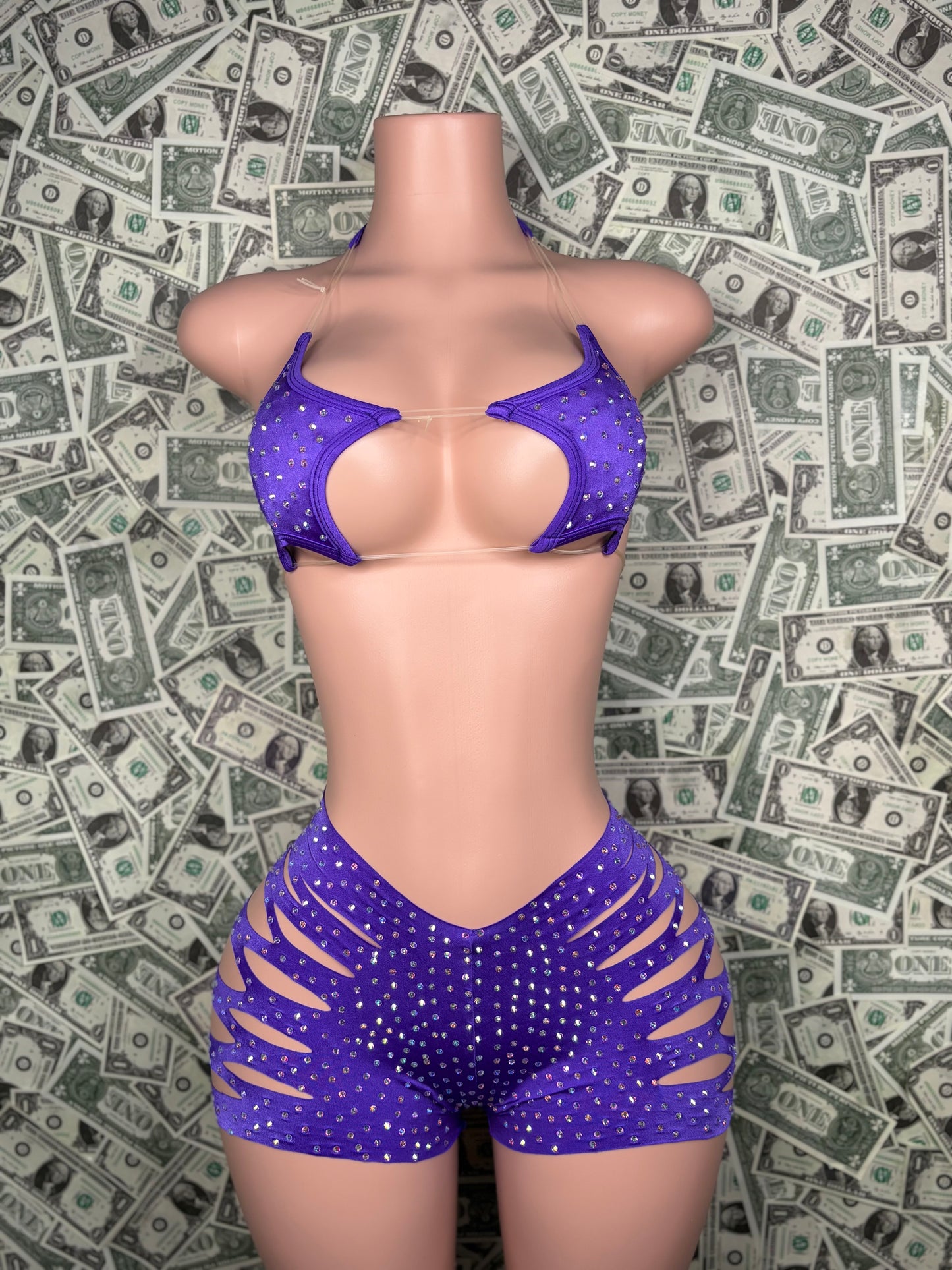 Star Cut Shorts - Purple