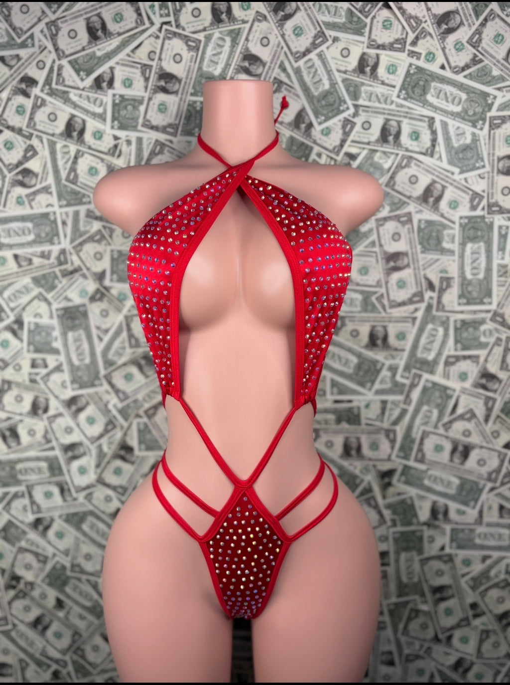 High Waisted Sling - Red