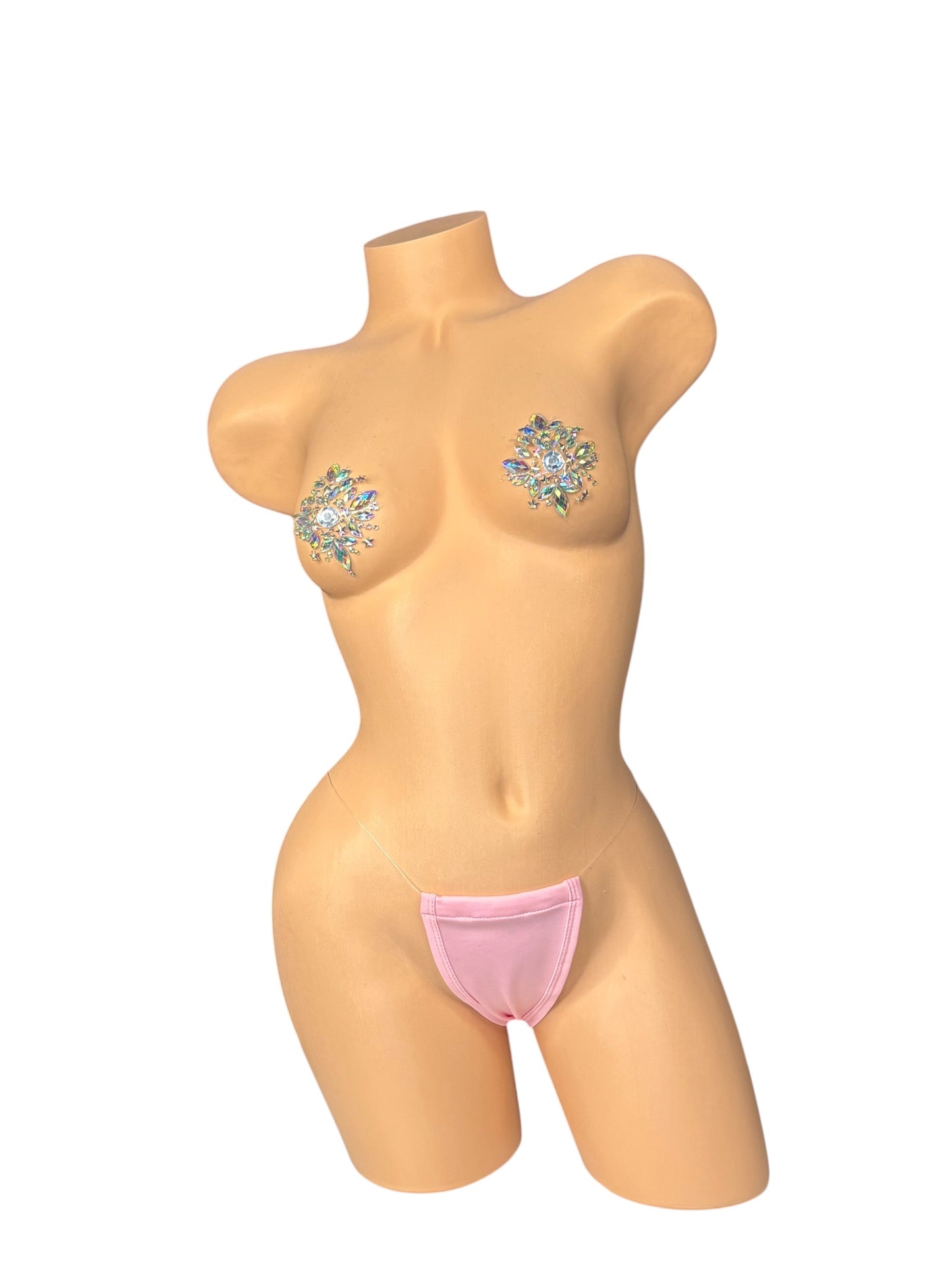Light Pink Clear String Thong