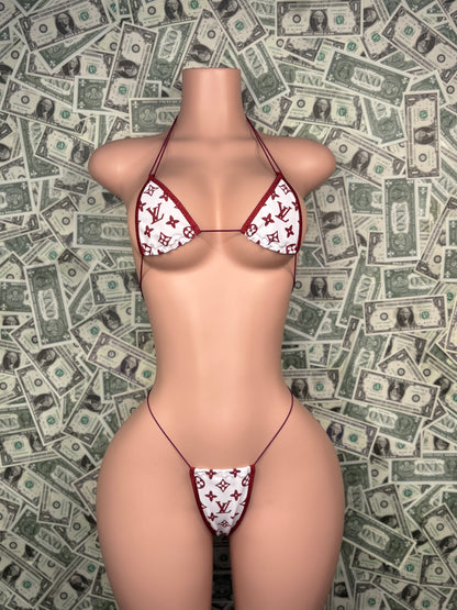 LV Maroon - Bikini Set