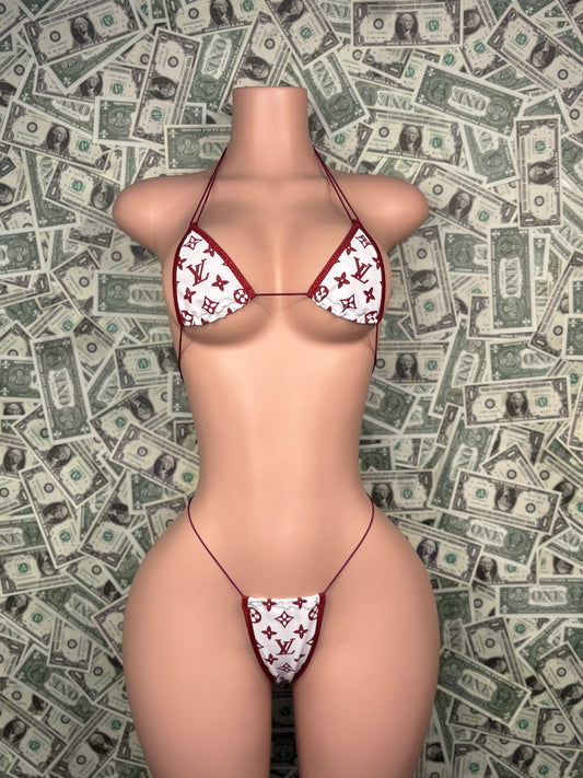 LV Maroon - Bikini Set