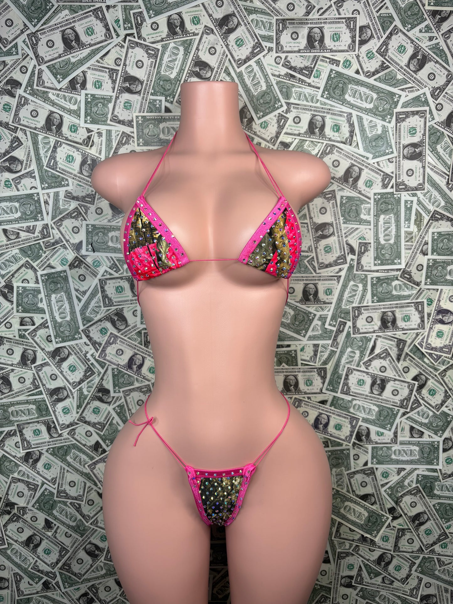 Pink Trim - Bikini Set